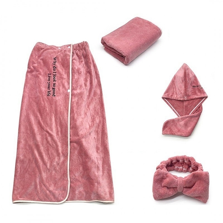 SPA Set, 4 pcs, pink - Ecarla — photo N1