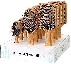 Fragrances, Perfumes, Cosmetics Hair Brush Set, 12 pcs. - Olivia Garden Bamboo Touch Combo Display