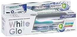 Fragrances, Perfumes, Cosmetics Set - White Glo Antibacterial Protect Set (t/paste/100ml + t/brush/1pc)