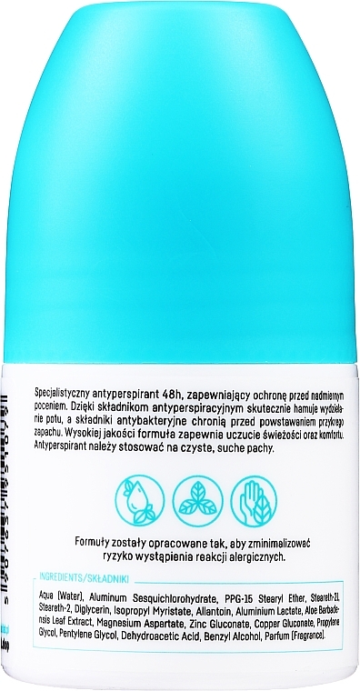 48H Roll-On Antiperspirant Deodorant - BasicLab Dermocosmetics Anti-Perspiris  — photo N5