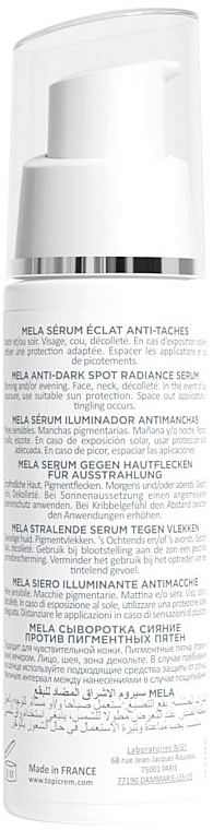 Face Serum - Topicrem Mela Anti-Dark Spot Radiance Serum — photo N2