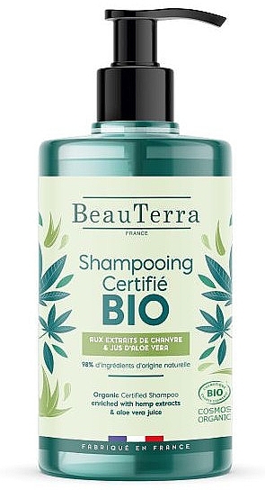Hemp & Aloe Vera Shampoo - BeauTerra BIO Hemp Extract & Aloe Vera Juice Organic Shampoo — photo N2
