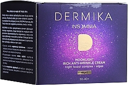 Fragrances, Perfumes, Cosmetics Anti-Wrinkle Night Cream - Dermika Insomnia Moonlight Rich Anti-Wrinkle Cream 30-40+