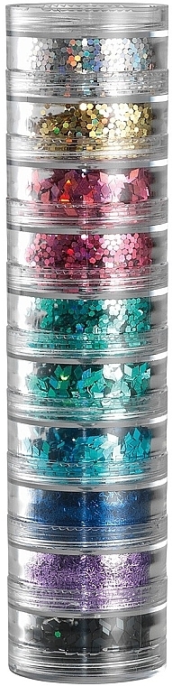 Fiesta Nail Glitter Set, 10 pcs - Nail Glitter Set — photo N1