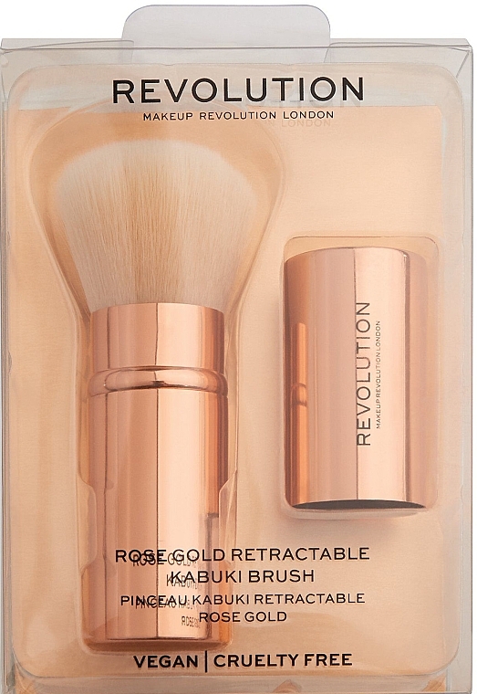 Kabuki Brush - Makeup Revolution Rose Gold Retractable Kabuki Brush — photo N1