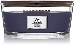 Scented Candle in Glass - Woodwick Candle Hinoki Dahlia Ellipse  — photo N1