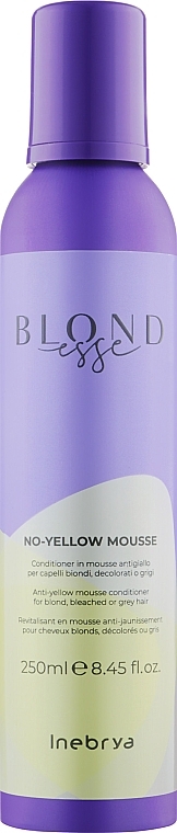 Mousse Conditioner for Blonde, Bleached & Gray Hair - Inebrya Blondesse No-Yellow Mousse Conditioner — photo N5