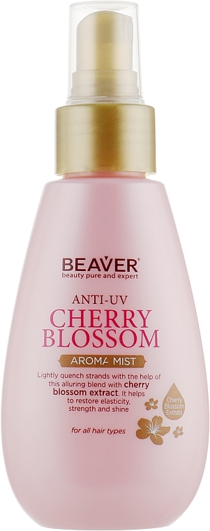 Strengthening Color Protection Aroma Mist with Cherry Blossom Extract - Beaver Professional Anti-UV Aroma Mist Cherry Blossom Refreshing Spray — photo N1