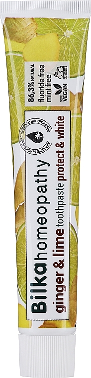 Homeopathic Toothpaste "Ginger and Lemon" - Bilka Homeopathy Ginger And Lime Toothpaste — photo N2