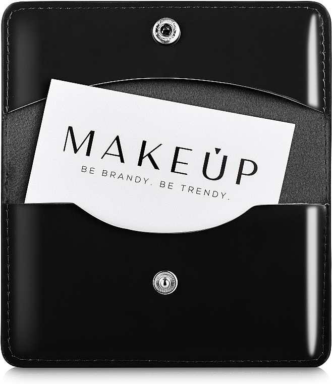 Elegant Black Card Holder, black, lacquered - MAKEUP — photo N3