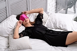 Sleep Mask 'Soft Touch', pink fuchsia - MAKEUP — photo N2