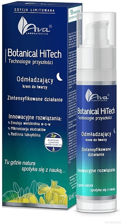 Rejuvenating Night Face Cream - AVA Laboratorium Botanical HiTech Night Cream — photo N1