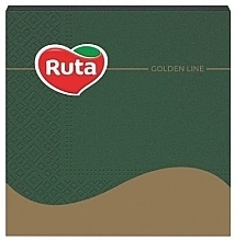 Serving Napkins, 3-layer, 33x33 cm, dark green, 20 pcs - Ruta — photo N1