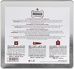 Set - Proraso Classic Shaving Metal Red "Primadopo" (pre/cr/100ml + sh/cr/150ml + ash/cr/100ml) — photo N4