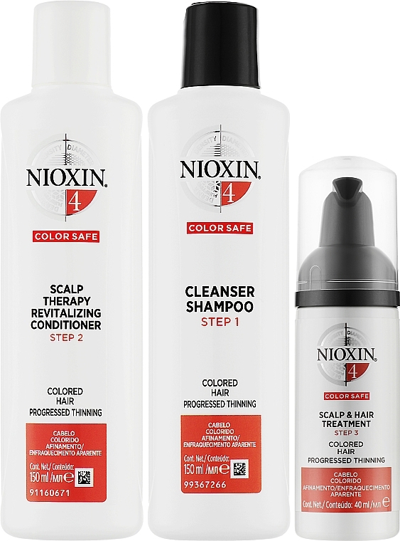 Set - Nioxin Hair Color Safe System System 4 Kit (shm/150ml + cond/150ml + mask/40ml) — photo N2