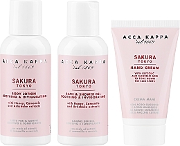 Acca Kappa Sakura Tokyo - Set (sh/gel/100ml + b/lot/100ml + h/cr/75ml) — photo N2