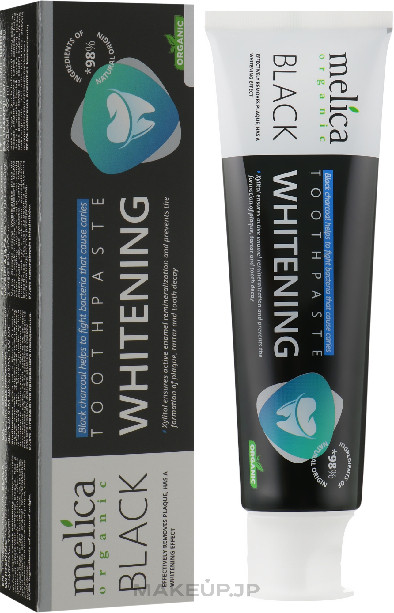 Whitening Black Charcoal Toothpaste - Melica Organic Toothpaste Whitening Black — photo 100 ml