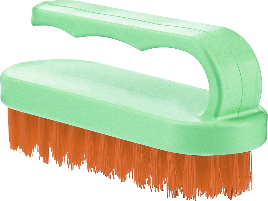 Small Hand & Nail Brush, green-orange - LULA — photo N2