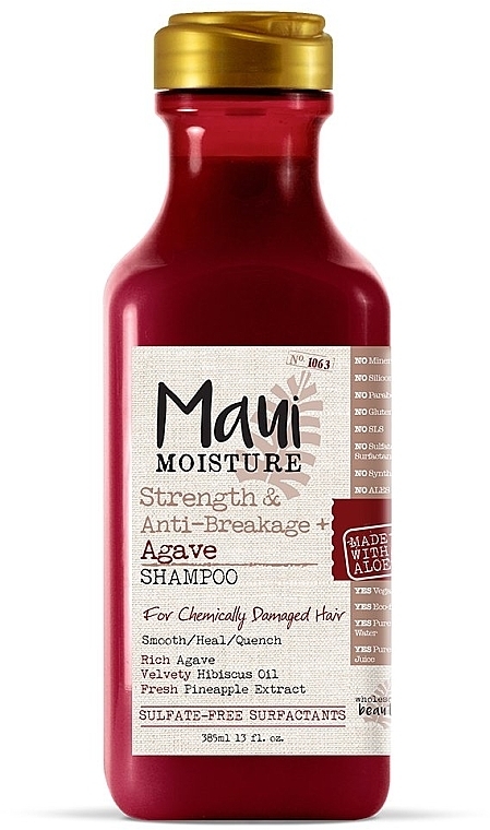 Agava Shampoo for Damaged Hair - Maui Moisture Strength & Anti-Breakage + Moisturizing Agave Shampoo — photo N1