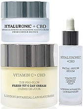 Fragrances, Perfumes, Cosmetics Set - London Botanical Laboratories Hyaluronic + Vitamin C (cr/50ml + cr/20ml + Serum/30ml)