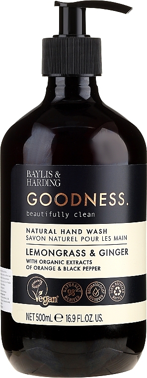 Hand Liquid Soap - Baylis & Harding Goodness Lemongrass & Ginger Natutal Hand Wash — photo N1
