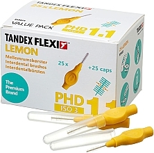 Fragrances, Perfumes, Cosmetics Interdental Brushes with Caps, 1.1 mm, lemon - Tandex Flexi Lemon