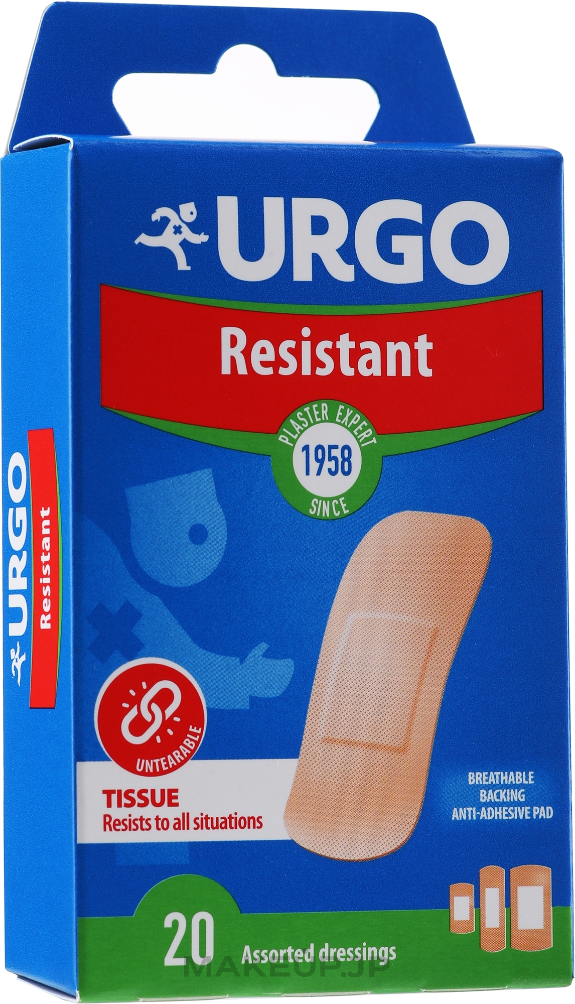 Medical Waterproof Patch with Antiseptic, 3 sizes - Urgo Resistant — photo 20 szt.