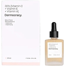 Face Serum with 30% Vitamin C, E & A - Dermocracy 30% Vitamin C + Vitamin E + Vitamin A Facial Serum — photo N1