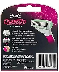 Shaving Cartridges, 6 pcs - Wilkinson Sword Quattro for Women Sensitive — photo N6