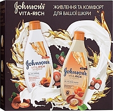 Fragrances, Perfumes, Cosmetics Set - Johnson’s® Vita-Rich Vita-rich Oil-In-Lotion (sh/gel/250ml + b/lot/250ml)