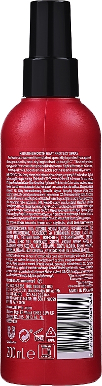 Hair Spray - Tresemme Keratin Smooth Heat Protection Shine Spray — photo N2