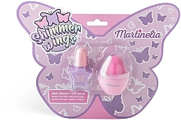 Nail & Lip Duo 'Shimmer Wings' - Martinelia Shimmer Wings Nails & Lips Duo (nail/polish/4 ml + lip/balm/1 pcs) — photo N2