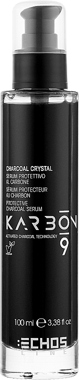 Protective Hair Serum with Activated Charcoal - Echosline 9 Charcoal Crystal — photo N1