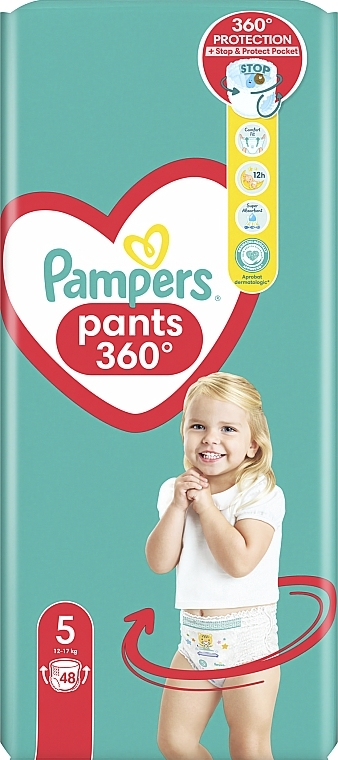 Diaper Pants, size 5 (junior), 12-17 kg, 48 pcs - Pampers Pants Junior — photo N12