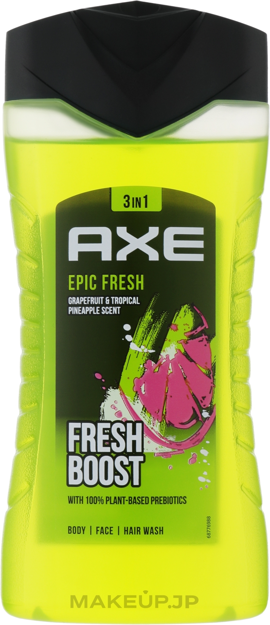 Shower Gel 3in1 - Axe Epic Fresh Boost 3 In1 Formula Body, Face And Hair Wash — photo 250 ml