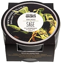 Fragrances, Perfumes, Cosmetics Scented Candle - House of Glam Oak Moss Sage Candle (mini size)