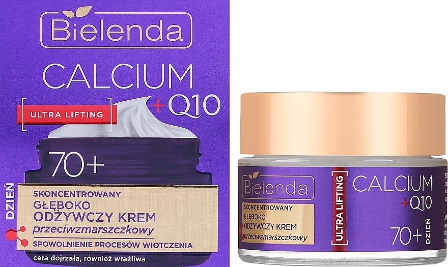 Nourishing Anti-Wrinkle Cream 70+ - Bielenda Calcium + Q10 — photo N2