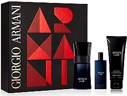 Fragrances, Perfumes, Cosmetics Giorgio Armani Code - Set (edt/50ml + edt/15ml + sh/gel/50ml)