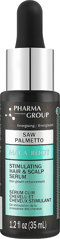 Stimulating Serum - Pharma Group Laboratories Saw Palmetto + Maca Root Hair & Scalp Serum — photo N4