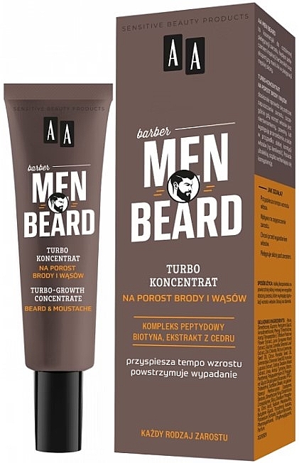 Beard & Moustache Growth Turbo Concentrate - AA Cosmetics Men Beard Turbo-Growth Concentrate — photo N1