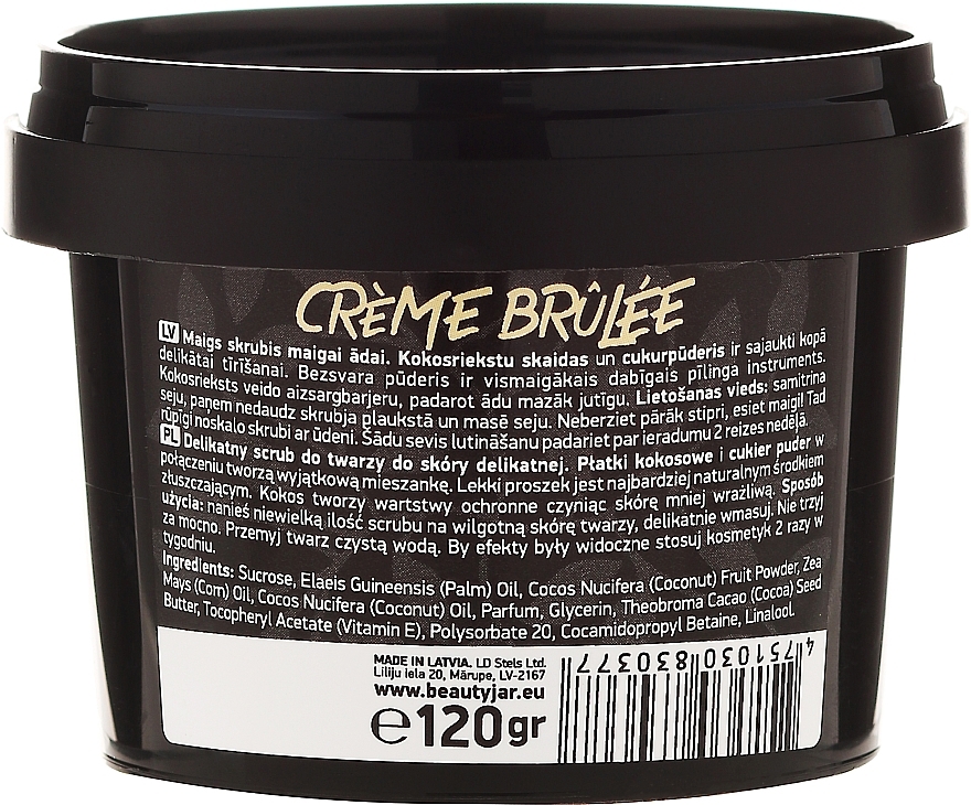 Face Scrub Creme brulee - Beauty Jar Gentle Scrub For Gentle Skin — photo N3