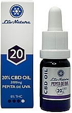 Fragrances, Perfumes, Cosmetics Grape Seeds Hemp Oil 20% - LlivNature 20% CBD Oil with Organic Hemp Seed Oil and 1% BIO Grape Seed