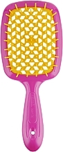 Hairbrush, pink-yellow - Janeke Superbrush — photo N1