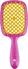 Fragrances, Perfumes, Cosmetics Hairbrush, pink-yellow - Janeke Superbrush