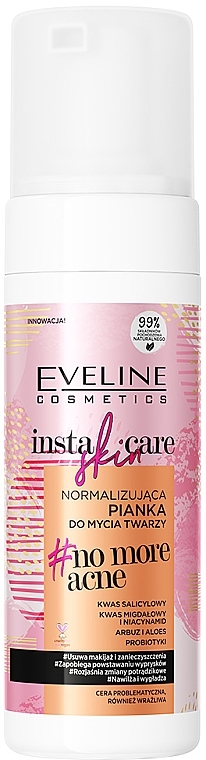 Normalizing Cleansing Foam - Eveline Cosmetics Insta Skin Care #No More Acne — photo N1