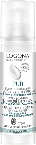 Soothing Probiotic Face Serum - Logona Pur Extra-Soothing Moisture Serum — photo N1