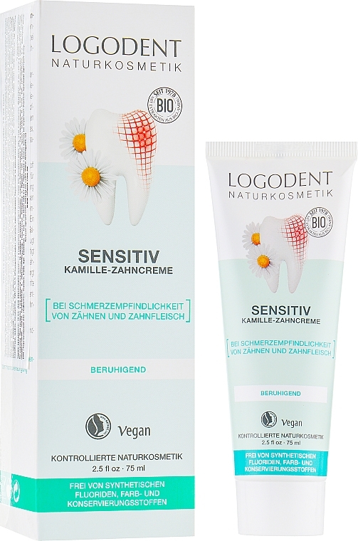 Bio Toothpaste for Sensitive Teeth - Logona Logodent Sensitiv Toothpaste — photo N1