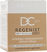 Fragrances, Perfumes, Cosmetics Night Regenerative Repair Cream 50+ - Dermedic Regenist ARS 5 Retinolike Night Intensely Regenerating Repair Cream