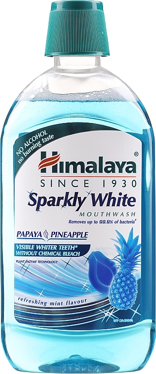 Papaya & Pineapple Mouthwash - Himalaya Sparkly White Mouthwash — photo N1