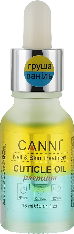 Biphase Cuticle Oil "Pear & Vanilla" - Canni Cuticle Oil Premium — photo N2